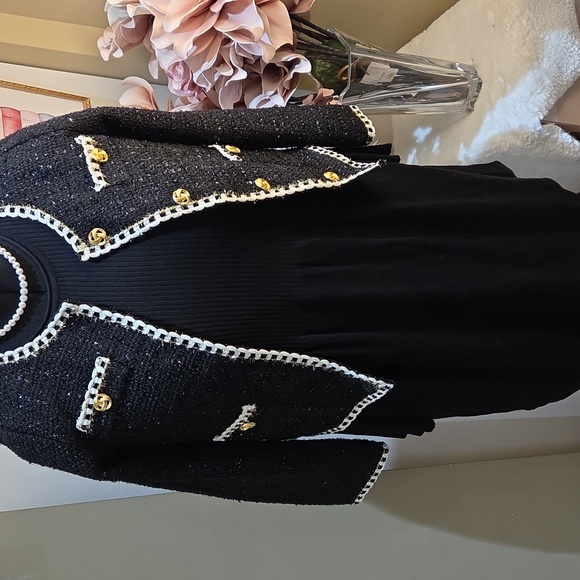 Nwt 1X Only Carmakoma Chic Black Long Sleeve Midi Dress Streach - Picture 8 of 14